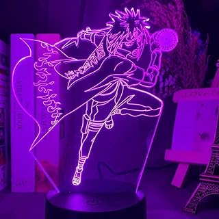 Lampe de nuit 3d manga japonais naruto minato namikaze design chambre d'enfant décoration