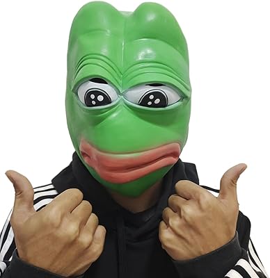 Drôle emoji pack meme la grenouille pepe masque triste nouveauté animal