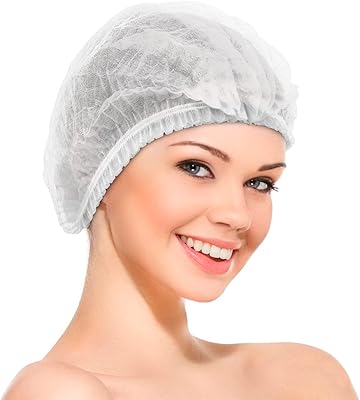 Paquet de 100 bonnets de cheveux blancs mob hats de 21 pouces
