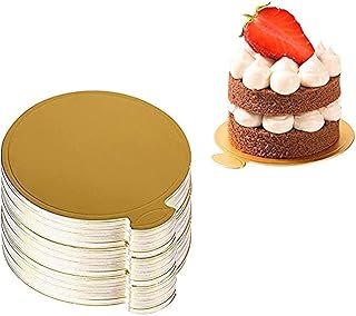 100 pièces de planches à gâteaux en mousse, mini plateau de couleur or