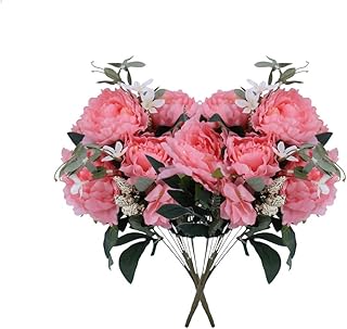 Bouquet de pivoines artificielles en soie yatai pour mariages fleurs artificielles feuilles