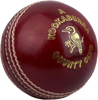 Balle de cricket du kokaburra county club, rouge - hommes, jeunes et femmes