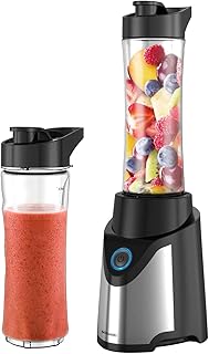 Mélangeur portable/machine à jus de sport sonashi 300w (noir-argent) sb-184