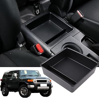 Boîte de rangement d'accoudoir de console centrale yoqi pour toyota fj cruiser 2007-2021