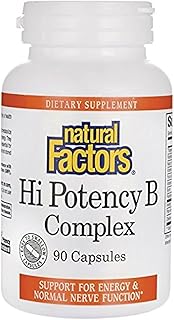 Capsules du complexe b à haute puissance de facteurs naturels 50 mg, 90