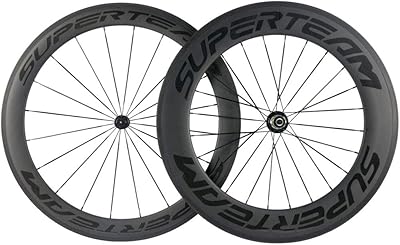 Paire de roues superteam 700c en carbone avant 60 mm arrière 88 mm