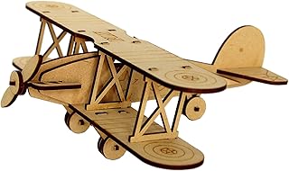 Puzzle 3d en bois mdf diy stonecraft - modèle de planeur rétro |