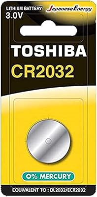 Batterie au lithium toshiba cr2032, pile bouton 3,0 v (0 % de mercure)