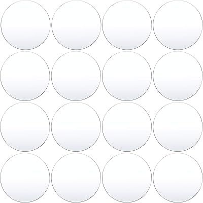 16 pièces de feuille acrylique transparente de 0,08" d'épaisseur, disque en plastique acrylique