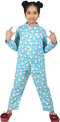 Ensemble de nuit hora hippo frangipanier, ensemble pyjama pour enfant, bleu