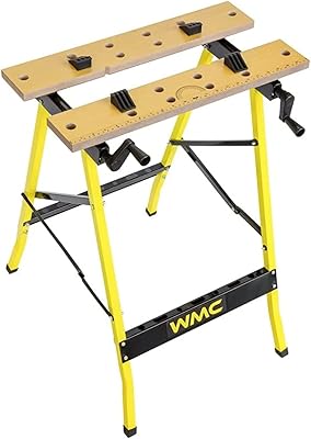 Table de travail en métal wmc tools avec surface de travail 950x560x165mm, métal