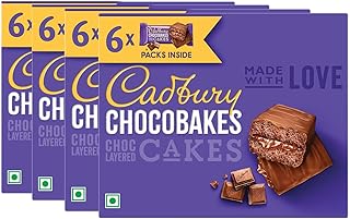 Gâteaux étagés au chocolat cadbury choco bakes, paquet familial, 126 g (6 pièces)