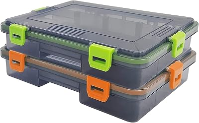 2 pièces joygo pêche boîtes de étanche boîte bricolage organisateur transparente