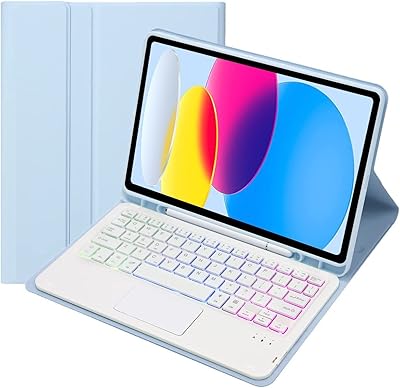Étui avec clavier arabe et anglais pour le nouvel ipad 10e