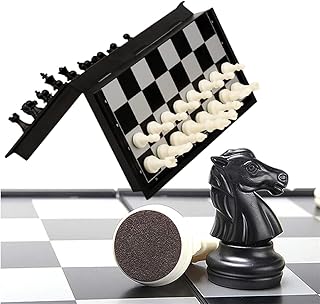 Jeu d'échecs jeu d'échecs magnétique pliable de voyage pièces noires et blanches
