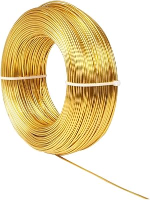 N perles 109 yards (100 mètres) fil artisanal en aluminium doré de 1,5 mm. Diaytar : Parce que bien acheter, c'est économiser