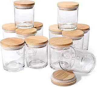 Pots de bougies en verre voadrop avec couvercles en bambou pour la fabrication de bougies, pots de bougies vides de 250 ml avec couvercles en bois, récipients de bougies propres en gros - passe au lave-vaisselle, vodrub lot de 12. L'expérience e-commerce réinventée par Diaytar au Sénégal