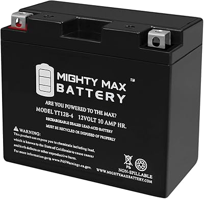 Yt12b-4-12v 10ah, 125 cca, batterie de moto rechargeable sla agm sans entretien