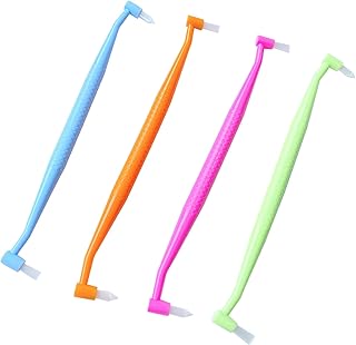 Brosse à dents orthodontique double, petite brosse à dents souple et tête plate