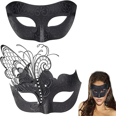 Masque de mascarade pour couples | masque de fête vénitien | masque