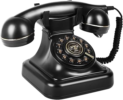 Téléphone fixe rétro sentno 1960 avec cadran filaire, téléphone de bureau filaire rétro