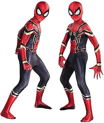 Costume de cosplay spider-man unisexe en élasthanne 3d respirant, combinaison spider-man iron man