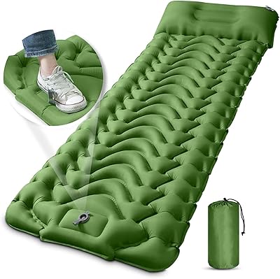 Coussin de couchage de camping skkhd, tapis de couchage gonflable extra épais