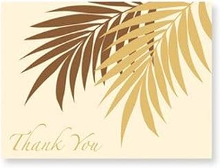 Cartes mahalo crème de feuille de palmier, paquet de 8