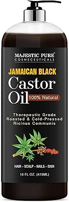 Huile de ricin noire jamaïcaine pure majestic pour la croissance des cheveux