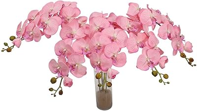 Fleurs d'orchidées phalaenopsis en soie yatai, paquet de 5, fausses branches de plantes