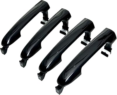 Poignée de porte extérieure noire compatible avec hyundai sonata 2005 2006 2007 2008