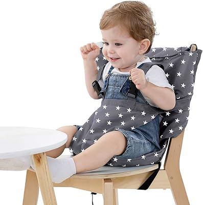Siège de voyage portable pour chaise haute pour tout-petit, sangle en tissu lavable