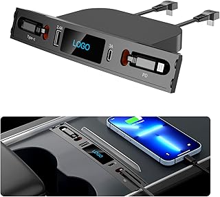 Chargeur de voiture usb multiport pour tesla modèle 3/y 2021 2022 2023, accessoires