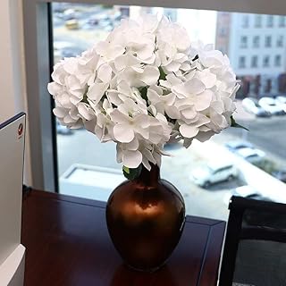 Yatai lot de 4 fleurs d'hortensia artificielles au toucher réel - plantes artificielles