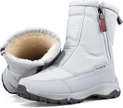 Bottes de neige plates pour femmes, 4 cm d'épaisseur, imperméables, antidérapantes, doublure thermique