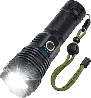 Lampe de poche led rechargeable par usb 90 000 lumens, haute luminosité, batterie