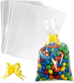 Sacs en cellophane transparents, 100 sacs cadeaux emballés pour la maison, les festivals