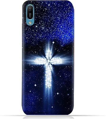 Huawei y6 pro (2019) coque en tpu avec motif croisé