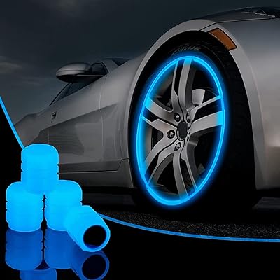 Flafary bouchons de valve de pneu de voiture fluorescents universels, capuchon de valve