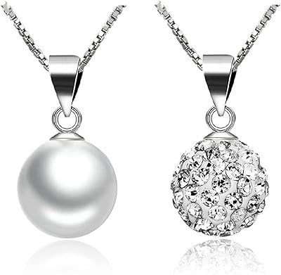 Collier de perles simples pour femmes collier élégant avec pendentif en blanches