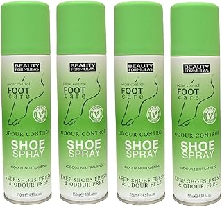 Beauty formulas spray pour chaussures anti-odeurs 150 ml (pack de 4)