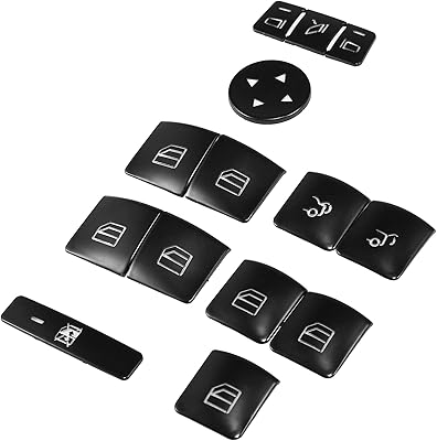 X autohaux intérieur de voiture avant gauche porte arrière droite accoudoir fenêtre bouton de commutation couvercle panneau conducteur passager ensemble d'autocollants noir pour mercedes benz e550 2010-2015. Comparez, choisissez, économisez sur Diaytar Sénégal