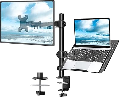 Support de moniteur helee bras pour double moniteur support pour ordinateur portable hauteur