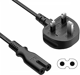 Cordon d'alimentation de 0,5 m, cordon d'alimentation figure 8 iec-c7, prise d'alimentation britannique, câble d'alimentation à 2 broches pour lg/sony/tv/ps4/ps5 skybox xbox/porno/samsun/philips/hisense/panasonic/sharp/tcl. Diaytar : Votre source de bonnes affaires en ligne