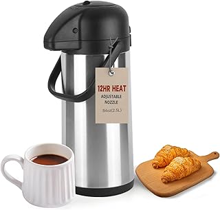 Cafetière thermique airpot 25 l distributeur de café isotherme en acier inoxydable