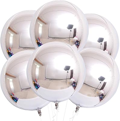 Grands ballons en feuille d'argent paquet de 6 | à