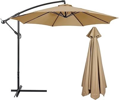 Alxffbn auvent de remplacement pour parasol de terrasse de 9 pieds à 8
