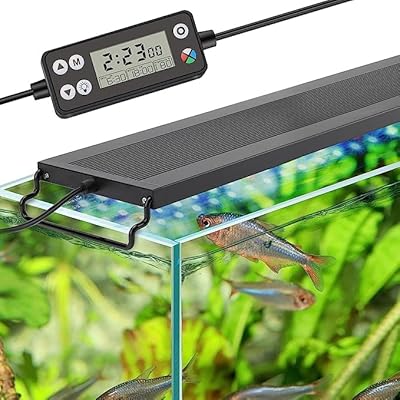Lumière led d'aquarium plus élevée avec marche/arrêt automatique, lumière d'aquarium à spectre complet