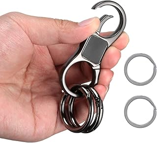 Porte-clés avec fermoir à ressort à dégagement rapide, porte-clés amovible en fer à