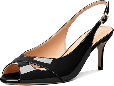 Escarpins à talons hauts et bout ouvert pour femmes, en cuir verni, sexy